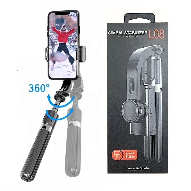 

Best selling L08 Phone Gimbal Stabilizer steady shooting smart stable wireless Selfie Stick With Tripod