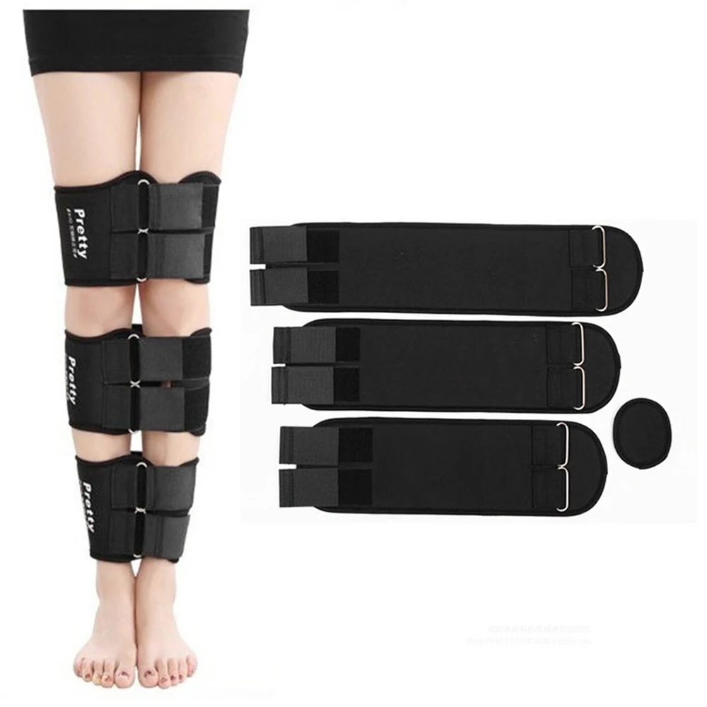 

3PCS O/X Type Adjustable Bandage Legs Correction Belts Band for Women and Children, Black,pink,purple