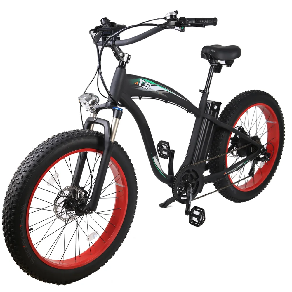 Big power beach cruiser electric bike fat tire electric fat bike 1000w with lithium battery