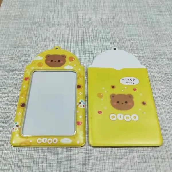 

Custom design Cute Korea Style Rubber PVC Student Card cover case Stars collect Kpop photocard holder