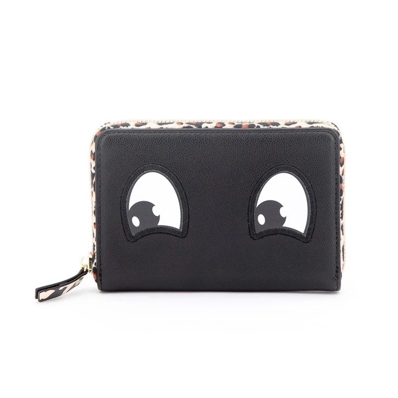

waterproof stylish cute big eyes card holder wallet PU clutch bag short wallet