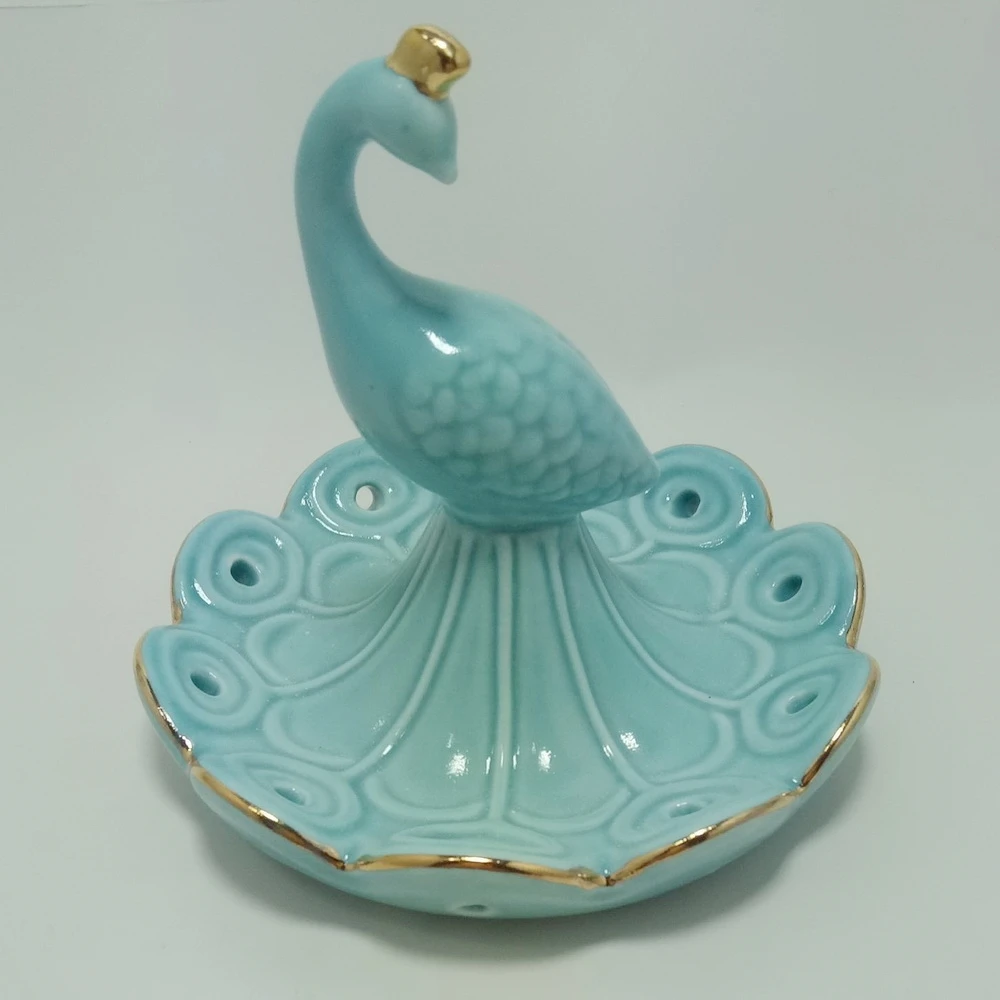 

Wholesale round gold silkworm trinket ceramic jewelry box