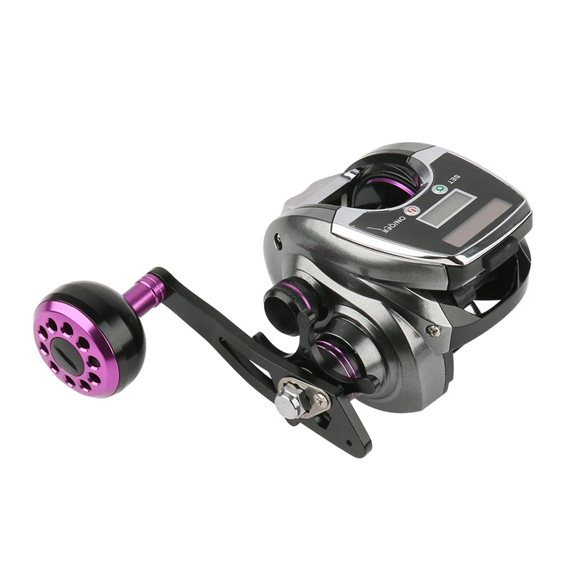 

Solar digital display Magnetic brake Electric casting Fishing reel High speed electric reel fishing, Black