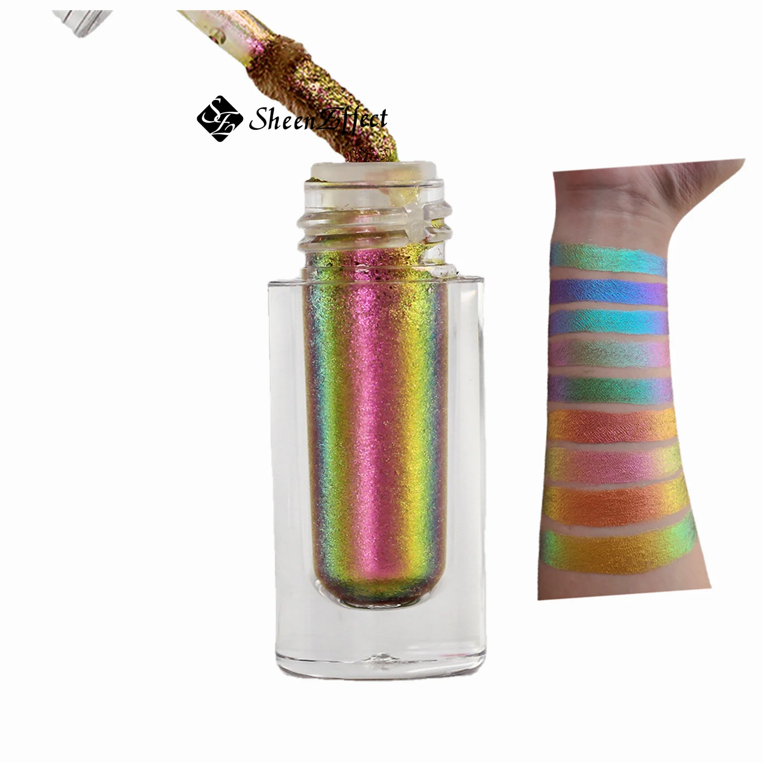 

Wholesale new arrival glitter liquid eyeshadow makeup cosmetic liquid metallic eyeshadow