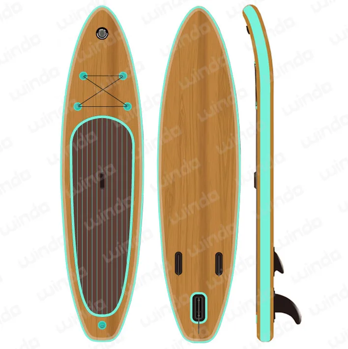 

10'6''x32''x6'' STOCK Wood Ready To SHIP Drop Shipping All round surfboard Air surf SUP Inflatable Stand Up Paddle Board