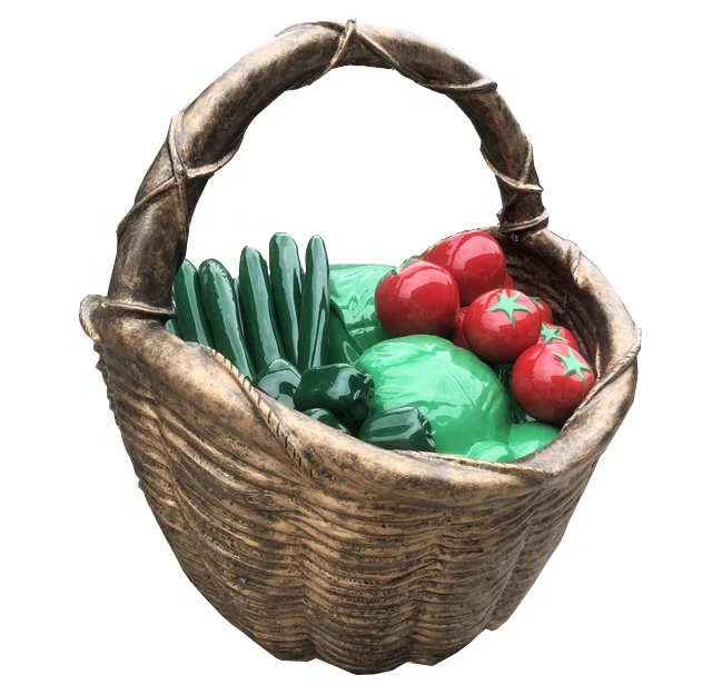 

garden decoration and urban construction decoration fiberglass Vegetable basket, Customized(any color)