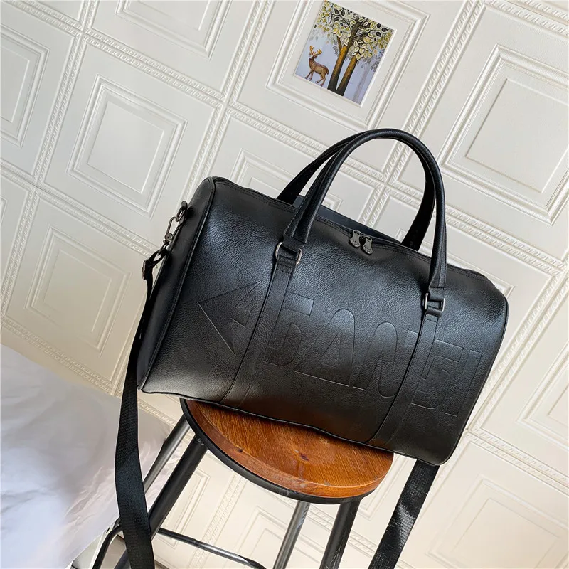 

2021 Customize logo wholesales handbags tote pu leather large capacity luggage bags fashion luxury men and women gym duffle bag, Customized color