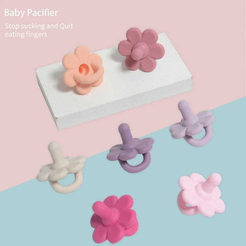 

Baby Products Food Grade Silicone Material Baby Chew Toy Flower-shaped Baby Nipple