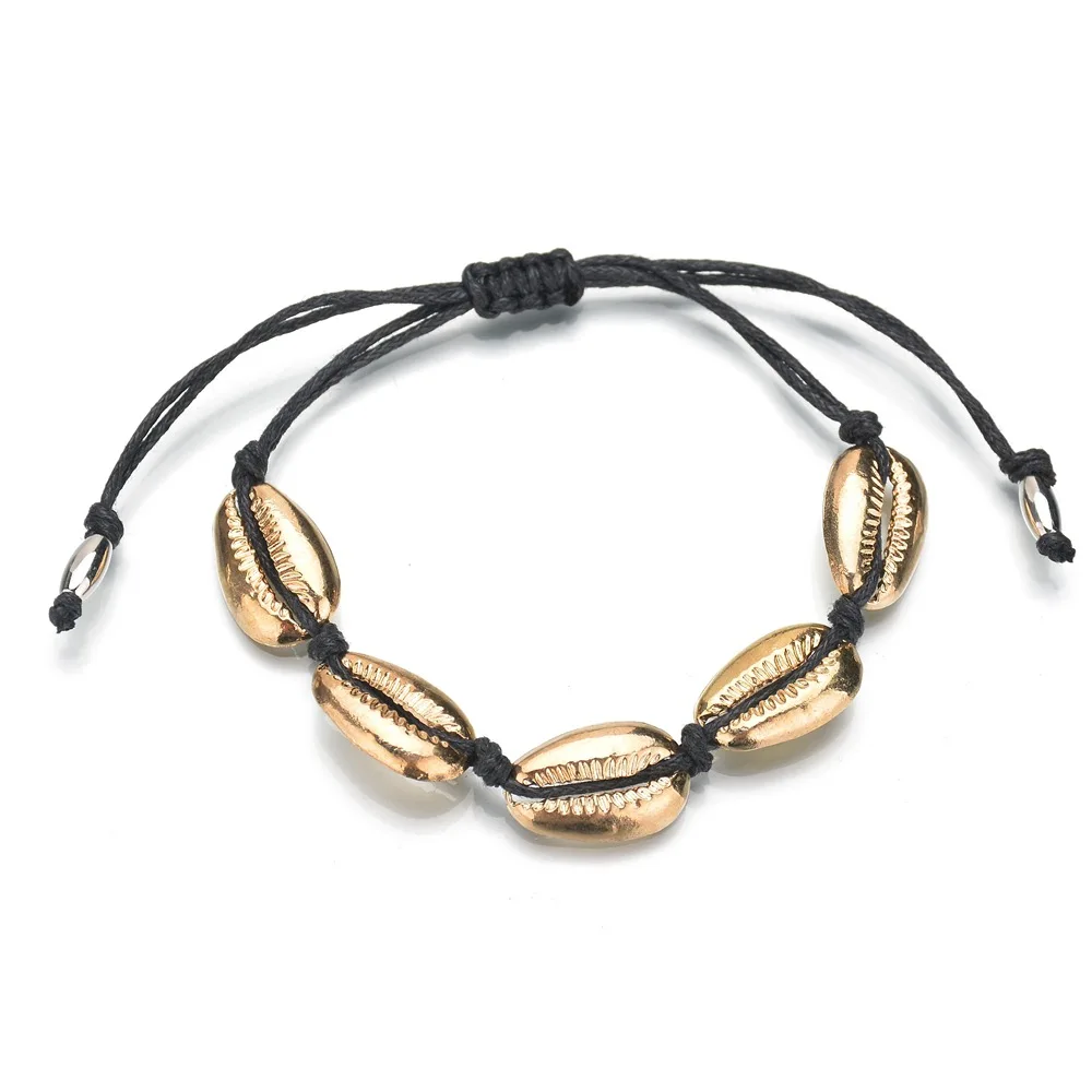 

Hot Sale Handmade Natural Sea shell Jewelry Knit Beaded Shell Bracelet, Mix