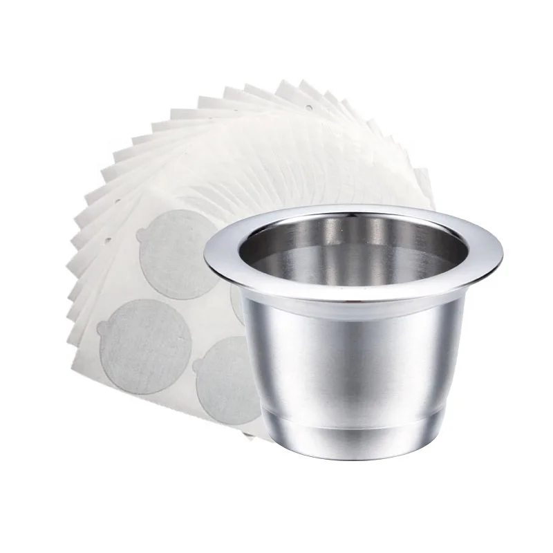 

Refillable Empty Pod Nespresso Coffee Capsules With Self Adhesive Lid