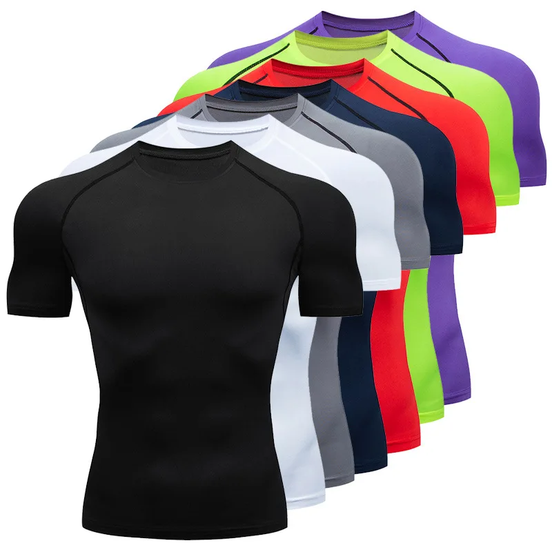 

Men's Quick Dry Under Base Layer Compression Sports Tops Short Sleeve T-Shirt