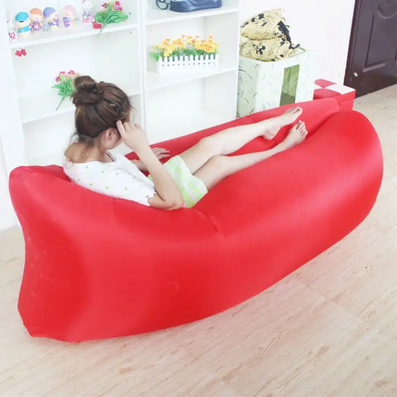 

Camping Inflatable Sofa Bed Lazy outdoor Beach Sleeping Bag Air Soft Sofa, Customized color