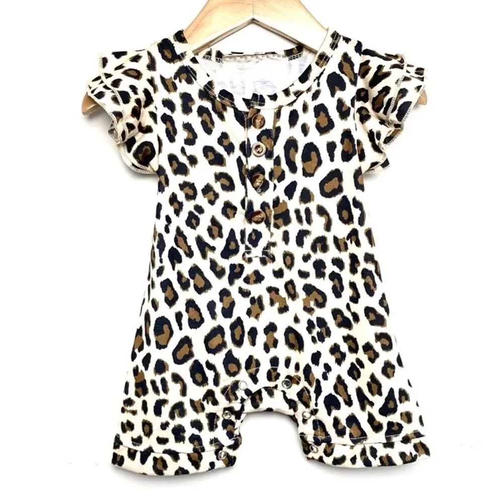 

Ruffle Summer Newborn Girl Romper Flutter Short Sleeve Boutique Cotton Infant Shortall Bodysuit, All your favorite colors
