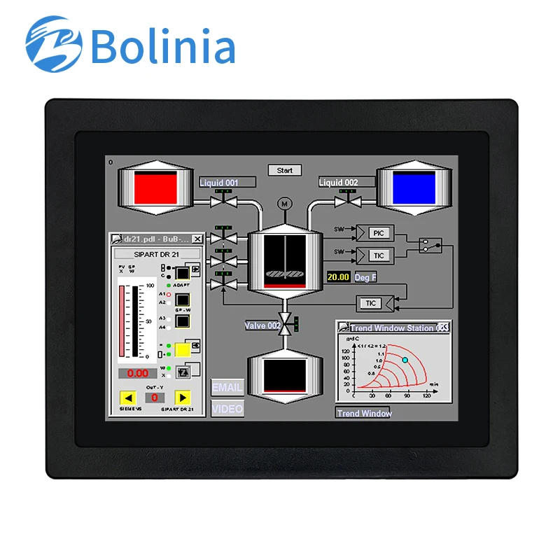 

10 inch 800*600 HD-MI VGA Capacitive touch screen Metal Aluminum Frame TFT Embedded pure flat OEM ODM industrial LCD LED monitor