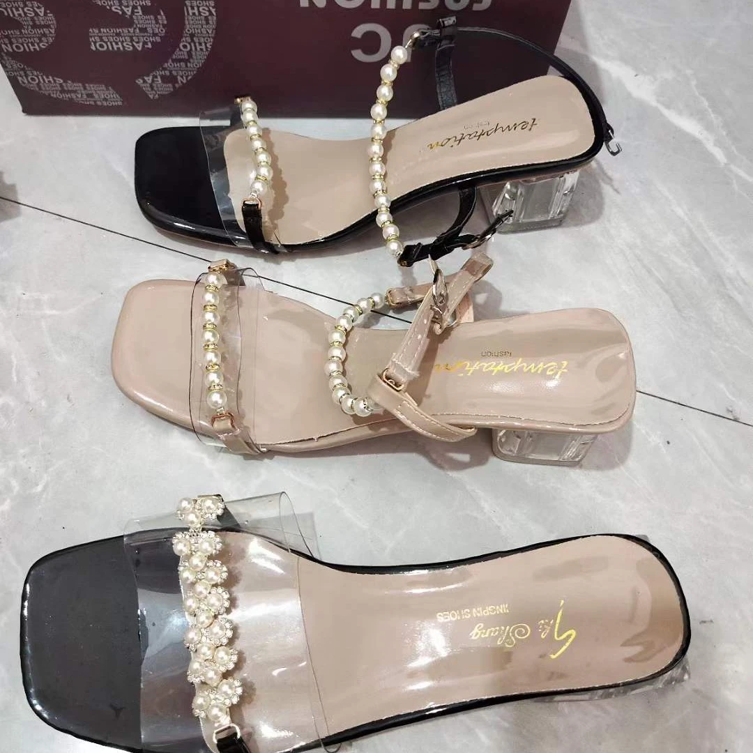 

Women's summer 2021 new slippers and women's high heels inventory wholesale factory, Multiple colour