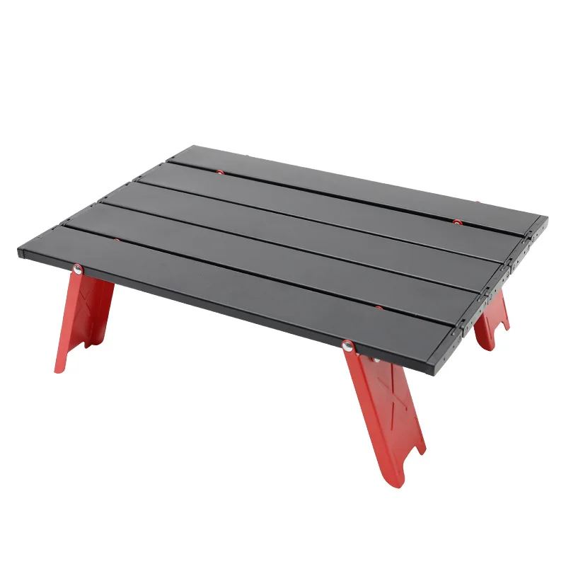 

Mini Black Outdoor Table Aluminum alloy Folding Table Furniture Barbecue Camping Tent Household Bed Collapsible Computer Desk, Customized color