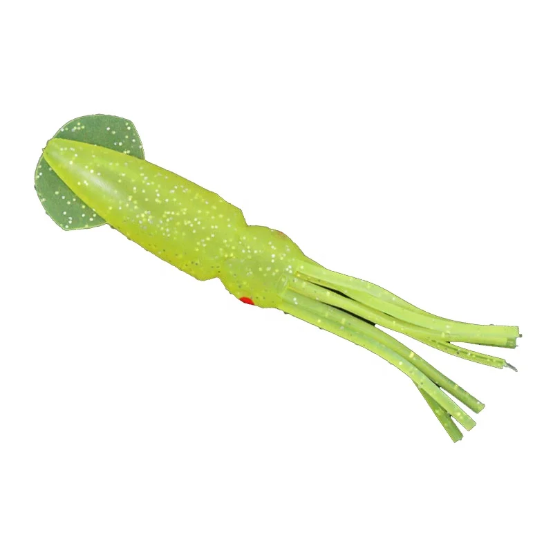 

Colorful squid shaped 12.5cm 8g soft fishing lures bait luminous lure soft bait for ocean beach fishing, 5 colors