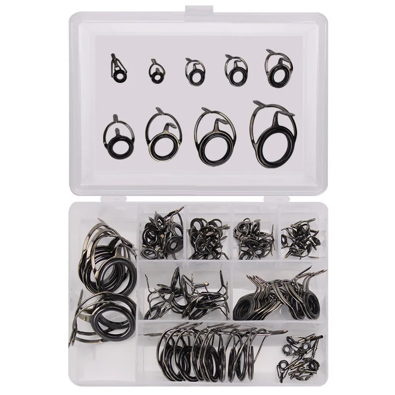 

85PCS ceramic plus high carbon steel sea rod guide eye set wire ring fishing rod accessories