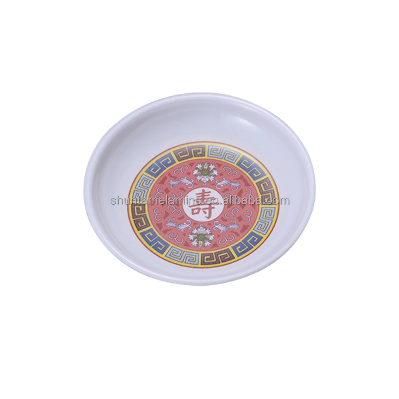 

Wholesale cheap Chinese Classic Mini plastic melamine sauce dish, Customized