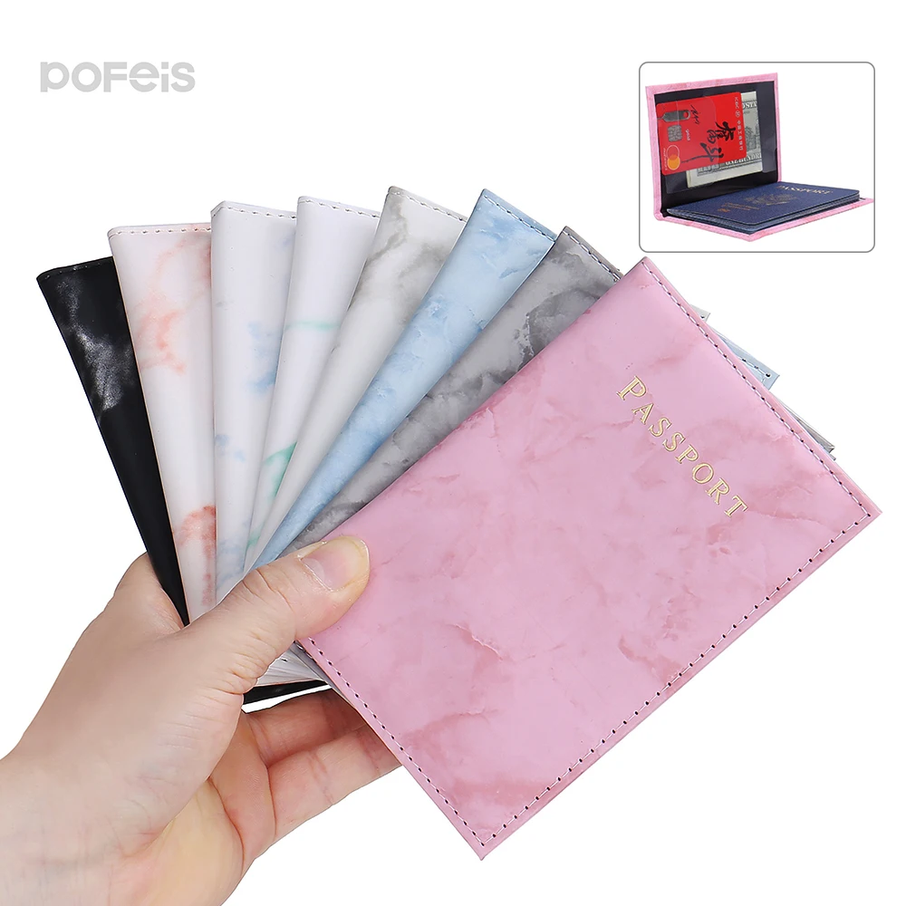 

New Diy Pvc Faux Leather Family Travel Wedding School Bus Gift Id Card Holder Document Wallets Custom Logo Passport Holder