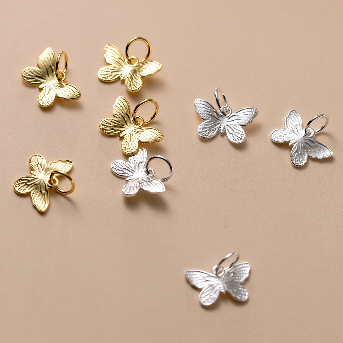Wholesale Anti Tarnish S925 Sterling Silver Bracelet Butterfly Charms Jewelry Gold Plated 18K