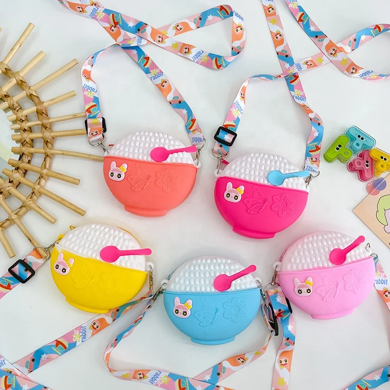

Children's bags 2022 Summer new ice cream silicone coin purse Western style girl concave style crossbody accessory bag