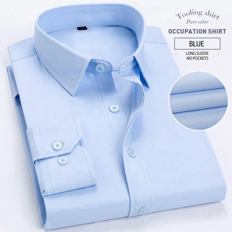 

Spring business shirts plus size can be customized long-sleeved men's shirt designs, Contrast color