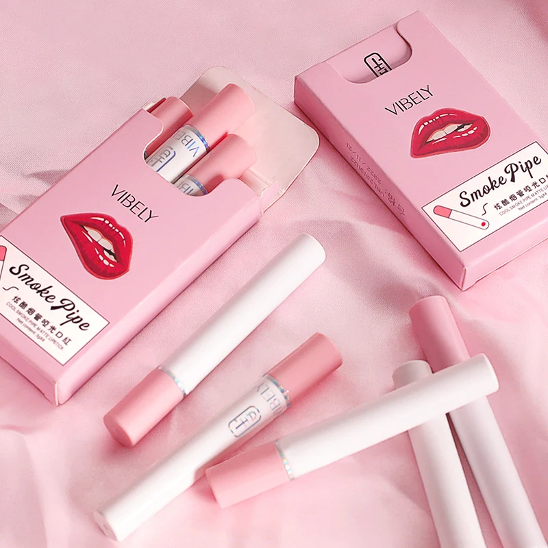

Wholesale 4 Pieces Long Lasting Matte Lipstick Waterproof Cigarette Lipsticks Set, 16 colors