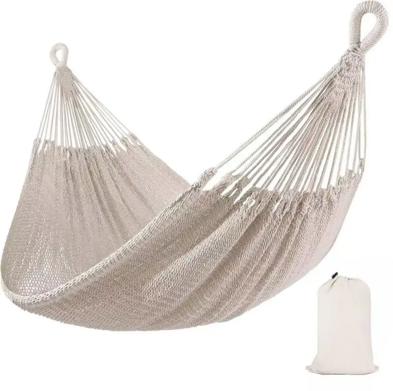WOQI Double Hammock Camping Hammock with Hammock Strap Essential Hammock for Outdoor Hiking and Camping