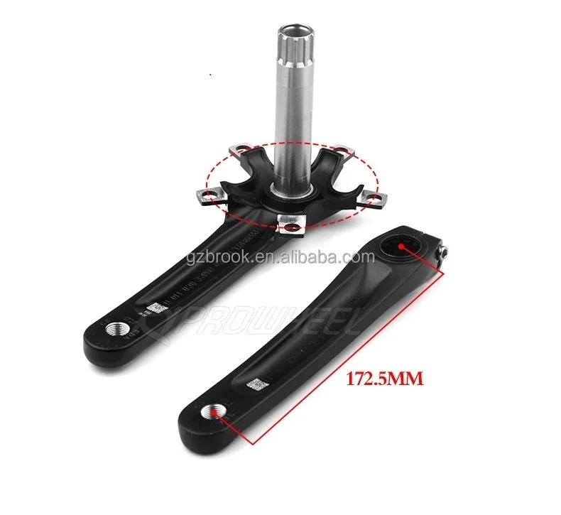 

PROWHEEL 110BCD Bike Cranks OUNCE-TT 170/172.5MM Mountain Bicycle Crankset, Black