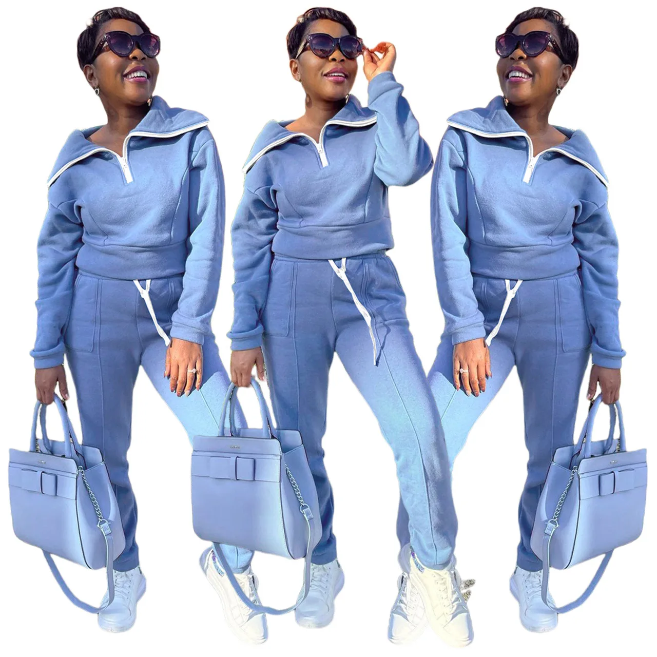 

2022 New Arrivals Custom Joggers Set Women 2Pcs Set 2 Piece Winter Sets For Women