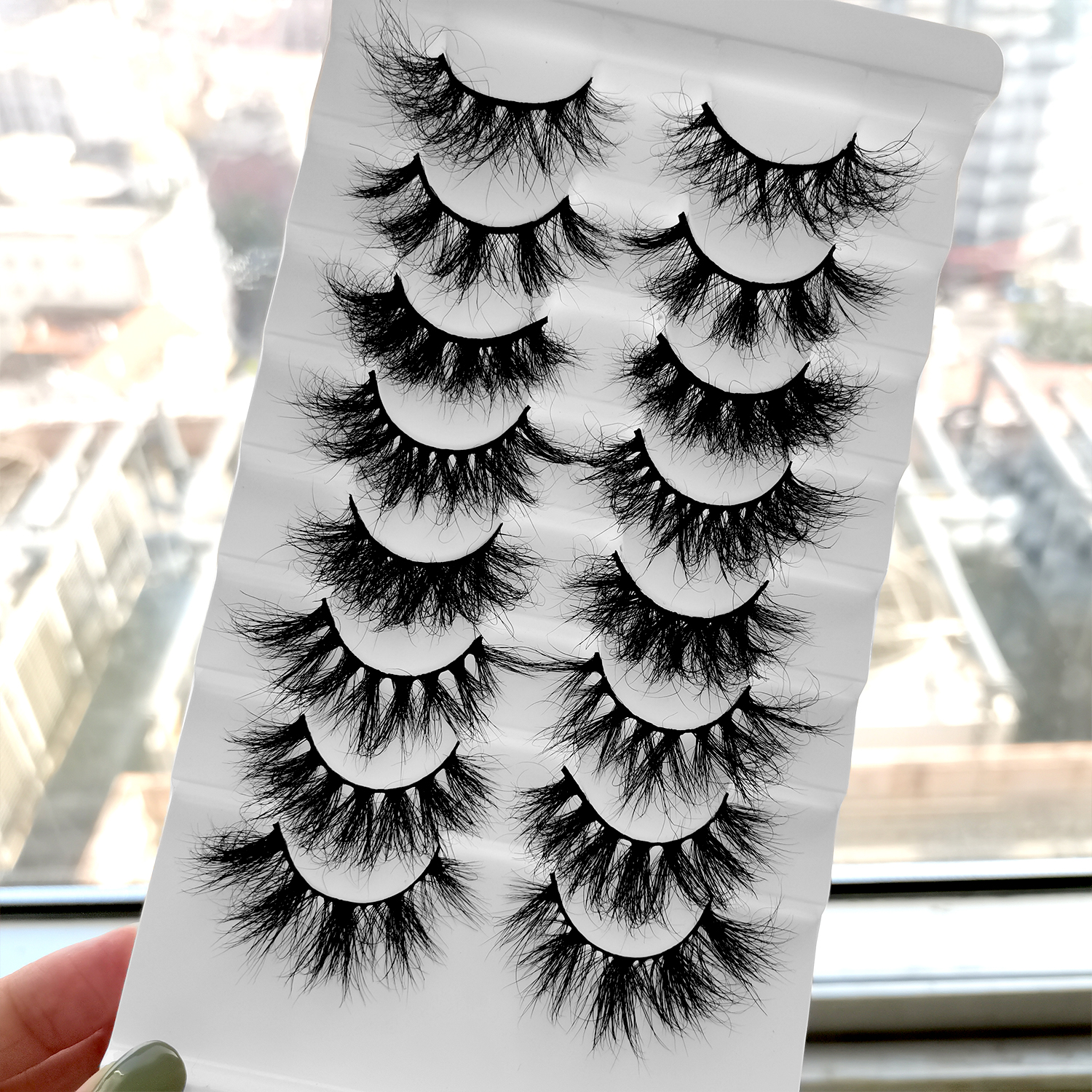

25mm Eyelashes Wholesale Private Label Custom Eyelash Packaging Box Mink Lashes 5d Wholesale Vendor 8pairs Lashes