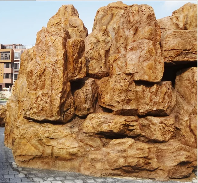 定制尺寸石瀑布人造岩石喷泉游泳池 - buy 人造岩石瀑布,石头,瀑布