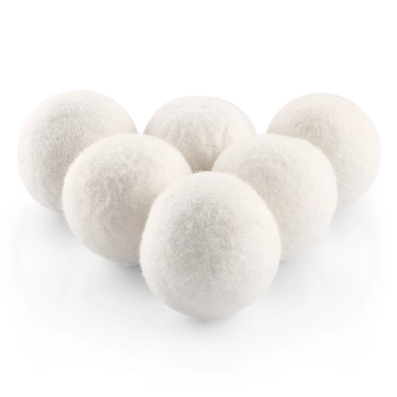 

Wool Laundry Dryer Balls Organic New Zealand Wool Natural Handmade White Dark Customized 7cm