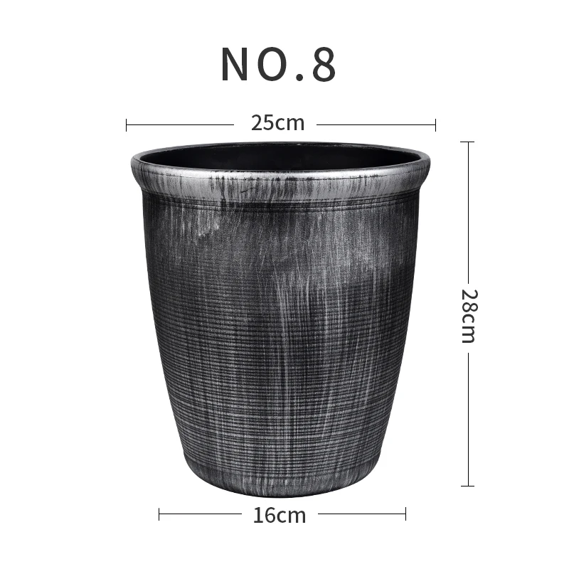 

China wholesale Injection molding factory luxury silver plastic flower pots tall plant pot