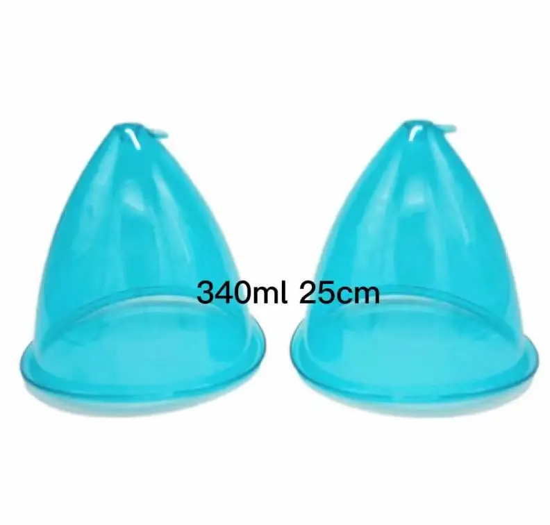 

210ml XXXL 23CM 150ML XL Large Diameter 21cm Vacuum Therapy Cups for Breast Enlargement and Butt Lifting Vacuum Suction Cups, Transparent/orange/light blue/customized