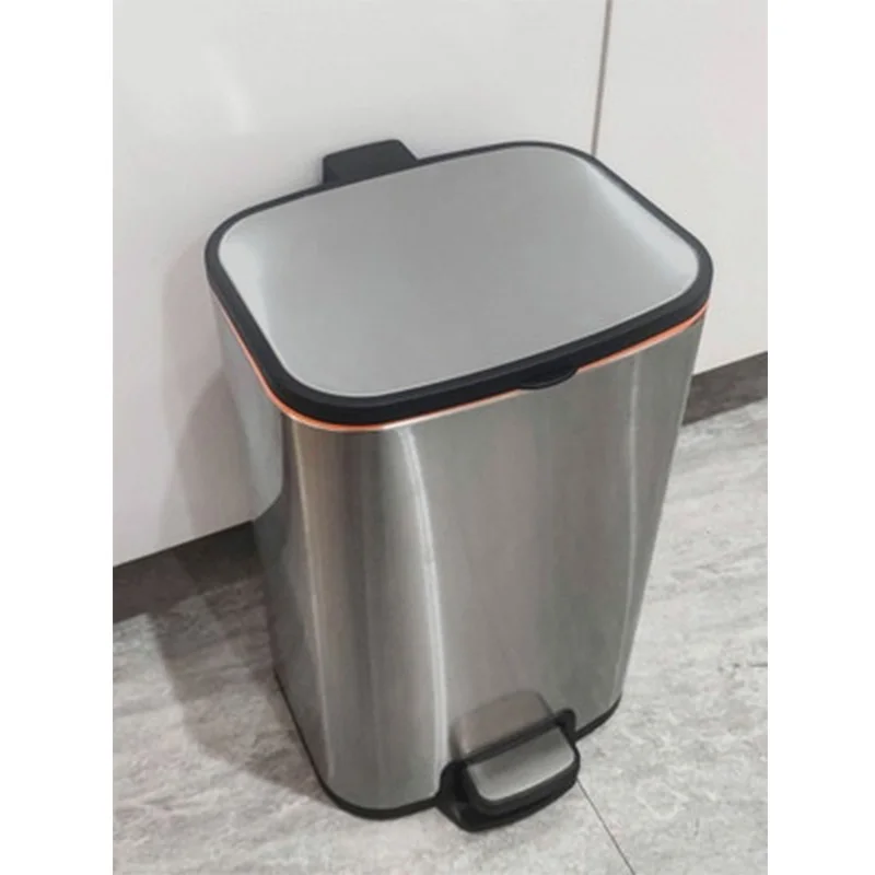 

indoor silver stainless steel trash can pedals/waste bins/garbage bin with foot pedal, Original color of stainless steel or customized