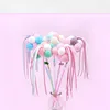 Cat Feather Toys Interactive Teaser Wand Toys with Bells and Pompon