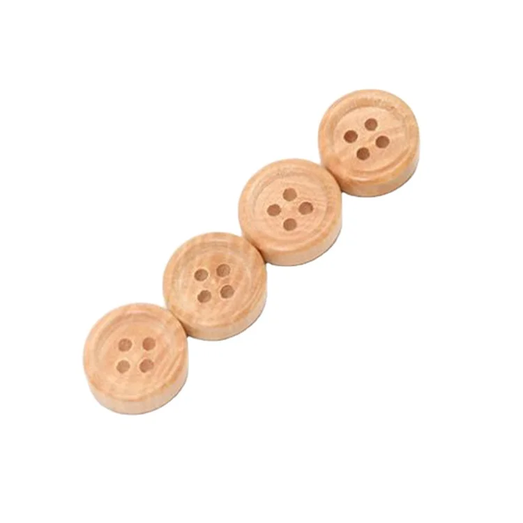

Custom 4 Holes Engraved Shirt Fashion Wooden Wood Button For Clothes