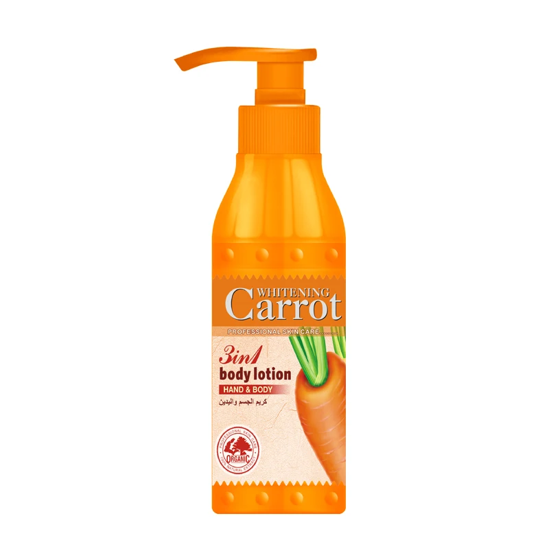 

ROUSHUN Moisturizing body lotion,carrot 3 in 1 hand and body lotion,whitening lotion, Orange