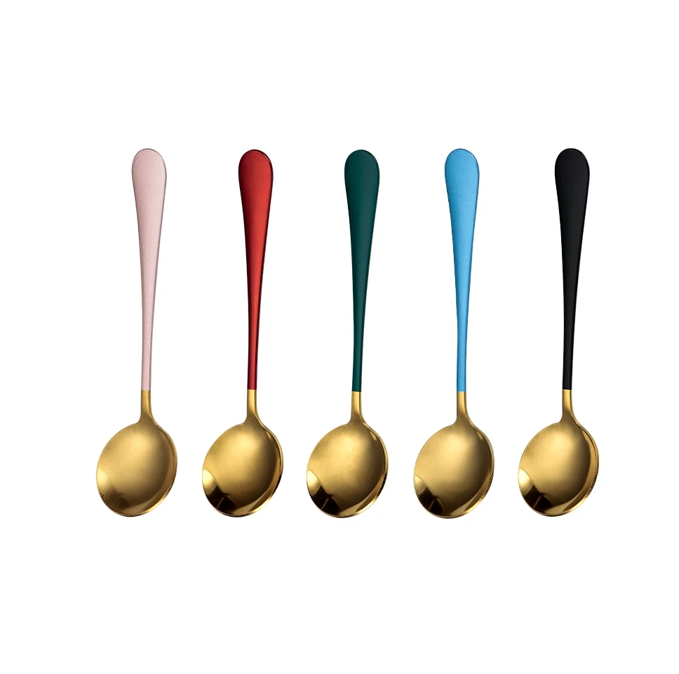 

Color stainless steel spoon soup spoon 410 stainless steel creative net red spoon