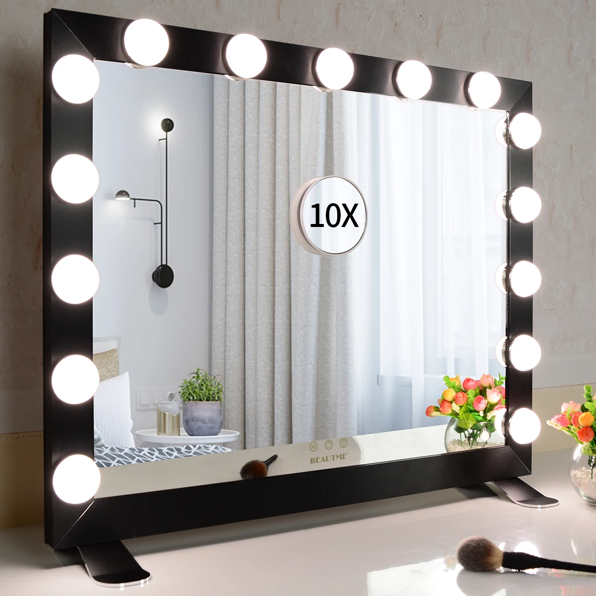 

Led Touch Screen hollywood vanity table makeup mirror with lights