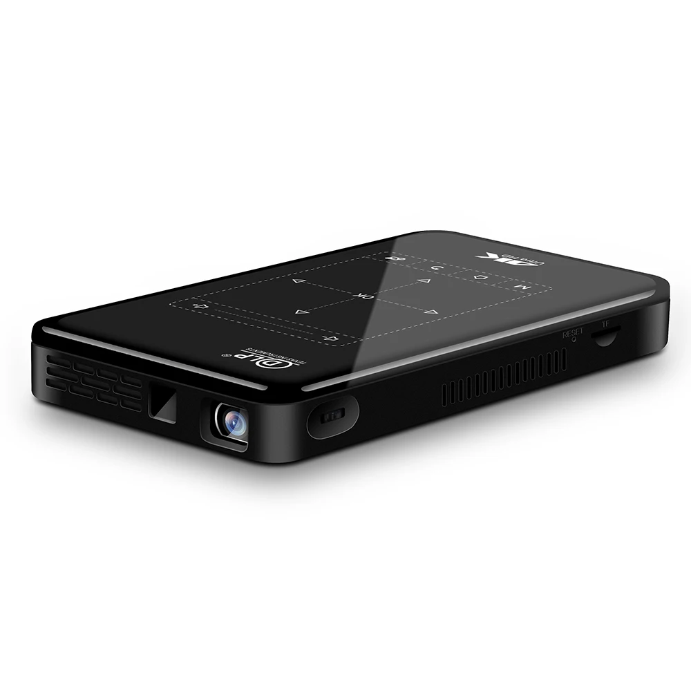 

Touch Android 9.0 Mini S905X 2G 16G LED 4K 3D Pocket Projector P09 II DLP with HD-IN 2GB RAM 16GB ROM