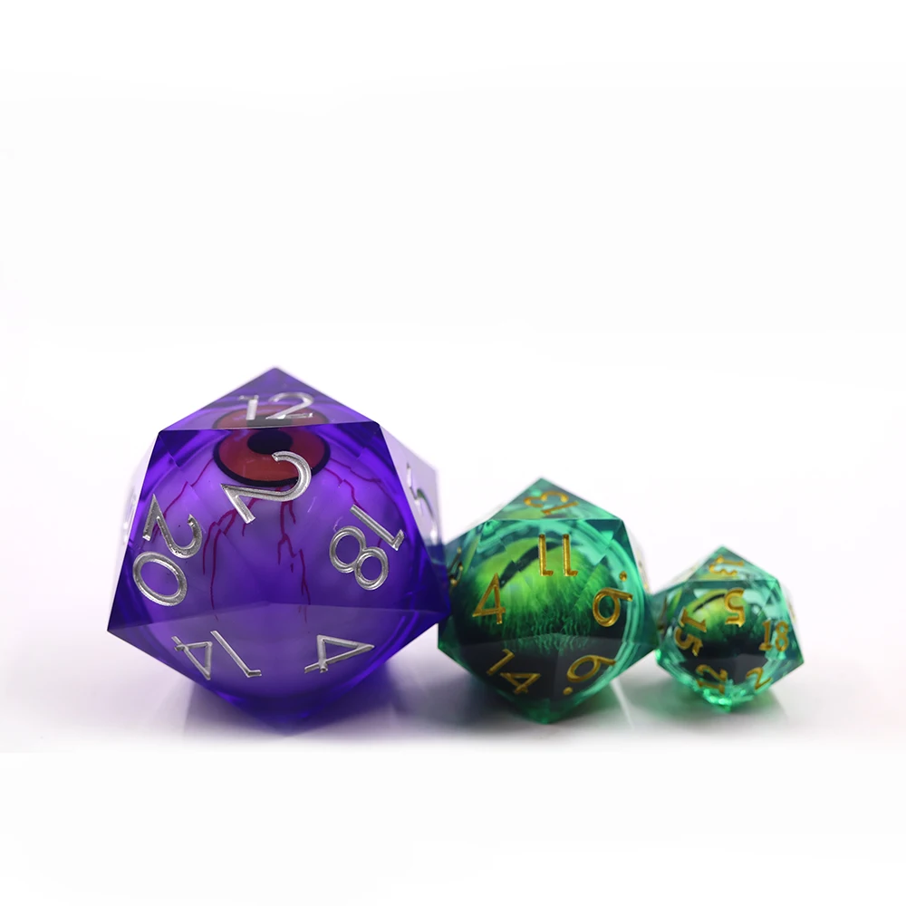 

D20 Single Dice 50mm 20 Sided D&D Polyhedral Purple Moving Eyeball Dice for Dungeons and Dragons RPG Table Games
