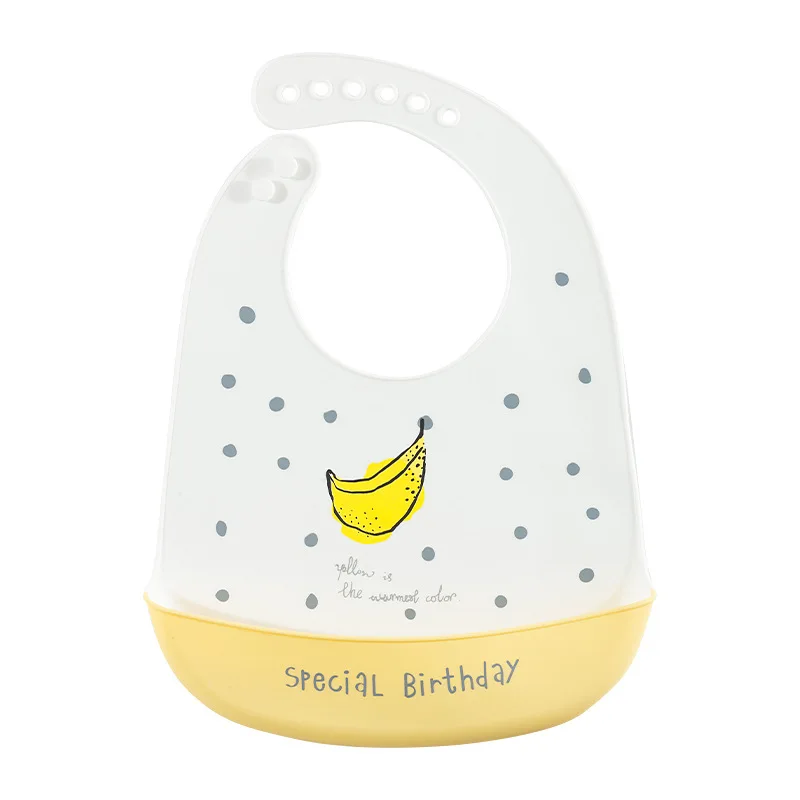 

Baby silicone bib baby food bib children waterproof saliva pocket newborn food pocket washable easy to carry