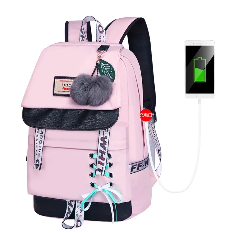 

Quality waterproof schoolbag korean backpack bag for college girls, Optional