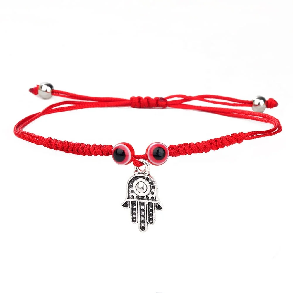 

Turkey Red Evil Eyes Jewelry Men Women Charm Hand-woven Natal Year Red Eyes Bracelet, As pictures