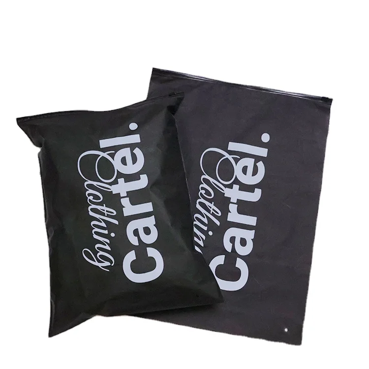 

Packaging Plastic Custom Frosted Zip Lock Bag Clothes With Logo