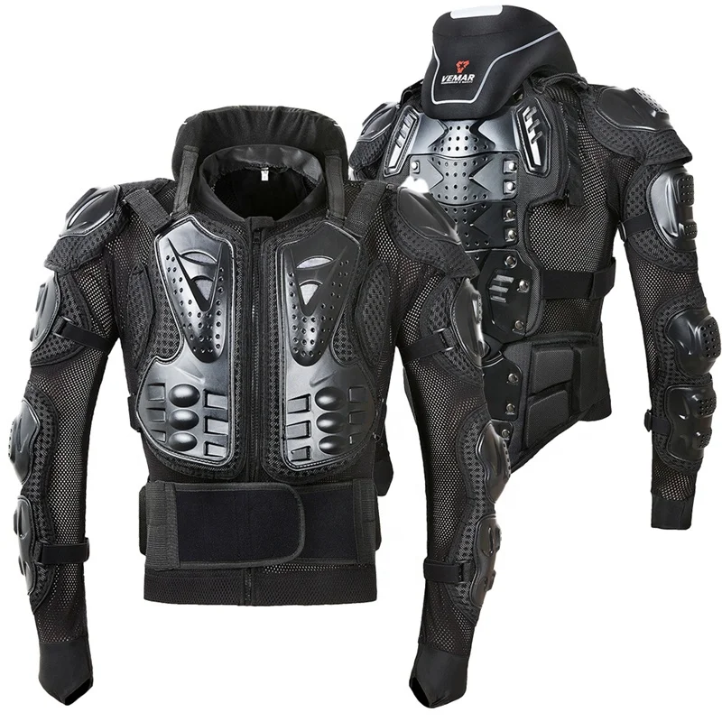 

Motorcycle Protective Gear Jacket With Neck Guard Summer Breathable Armor Clothing Racing Motorbike Motocross Full Body Jacket
