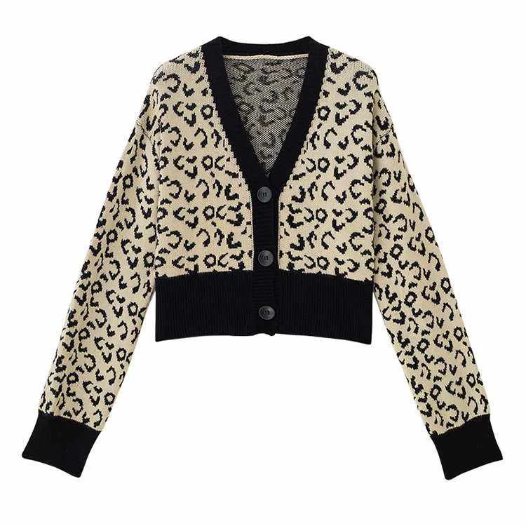 

price wholesale breathable leopard print polyester casual cardigan for women